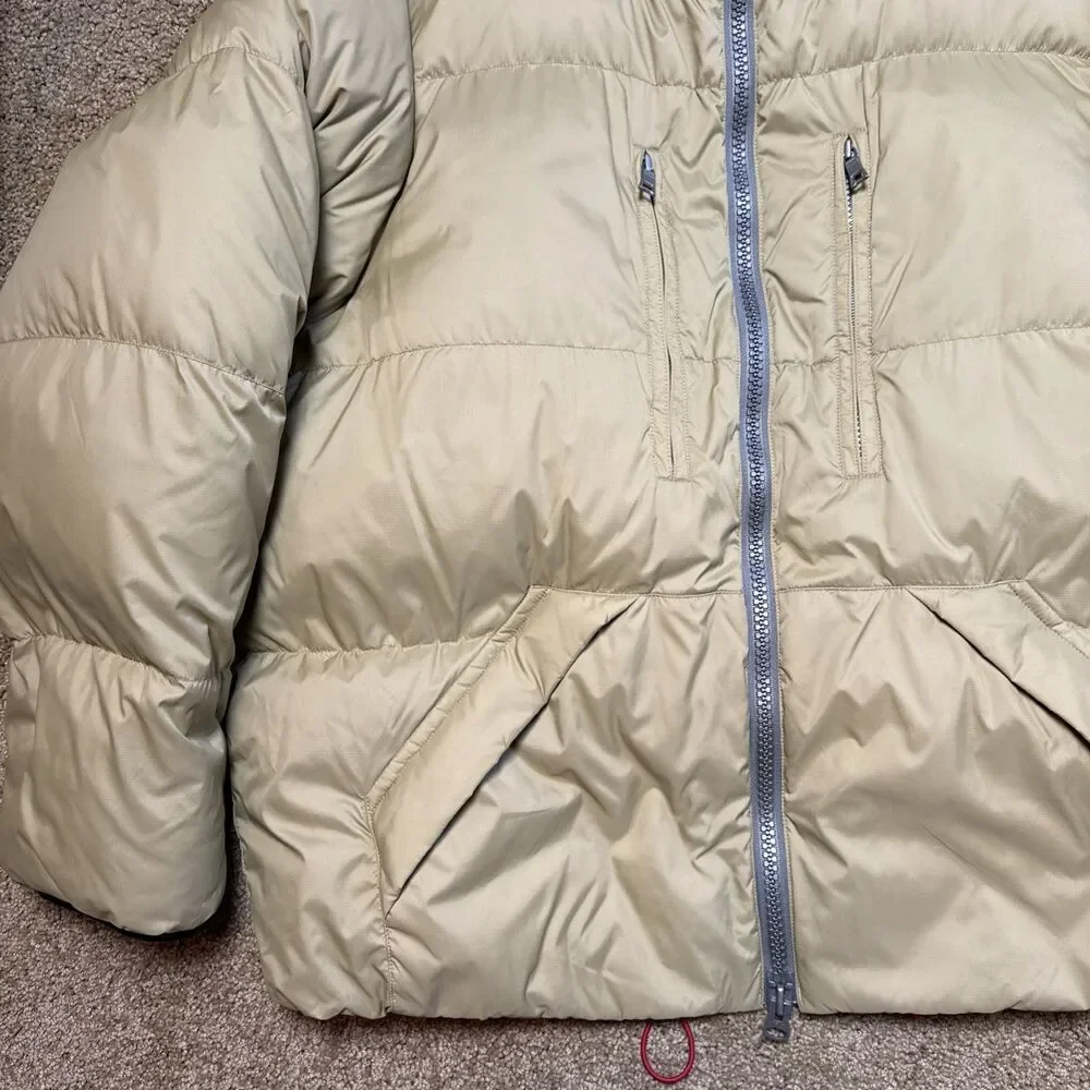Nautica Men’s Puffer Coat 80% Down 20%‎ Waterfowl Feather Beige Sz L EUC Winter